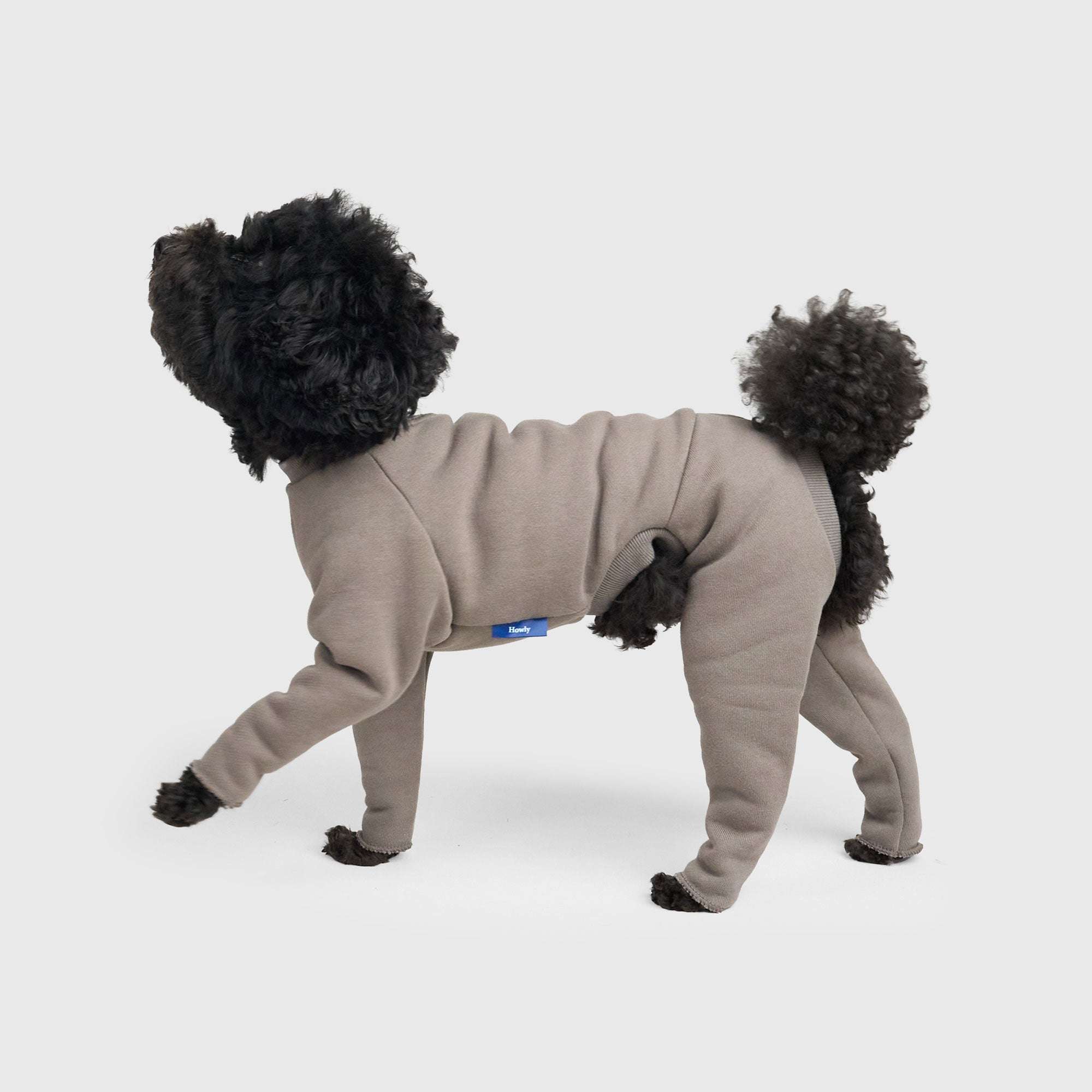 イタグレ服 howly sサイズ WARM SWEAT ROMPERS（cutoff）| カスタム可能 裏パイル保温 ドッグ