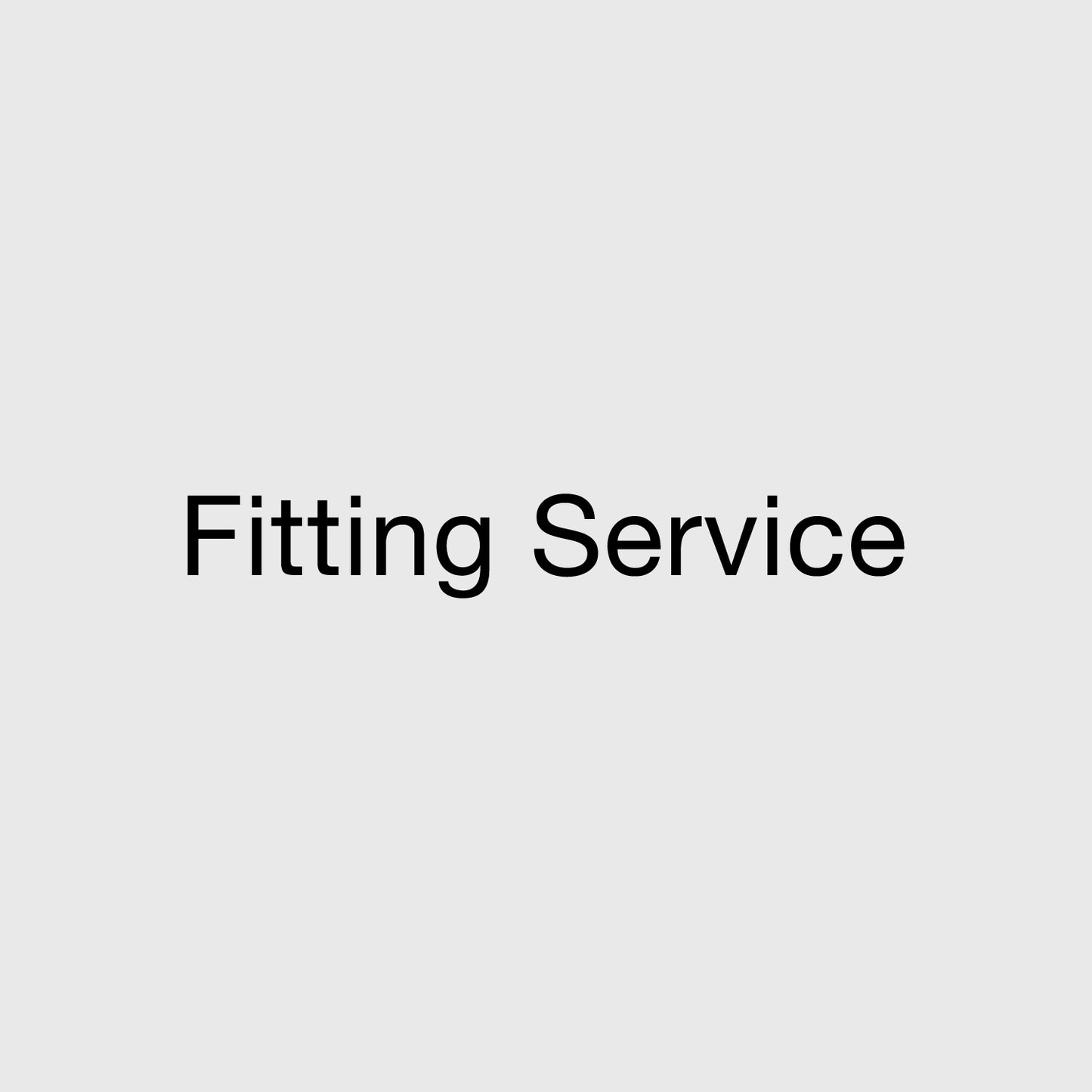 Fitting Service（試着サービス）